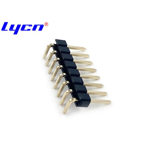 Buy 3.0AMP Right Angle PCB Header 2.54Mm Pitch Connector Single Row at wholesale prices