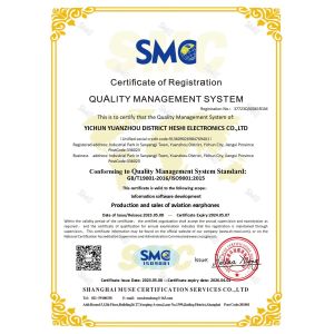 Yichun Yuanzhou District Heshi Electronics Co., Ltd. Certifications