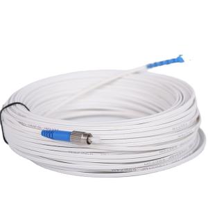 100M 1 Core Indoor Outdoor Fiber Optic Cable G657A FRP Steel Wire 8.5kg/km