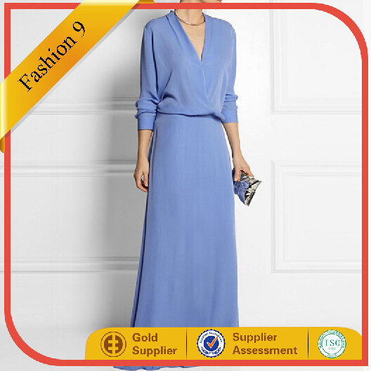 Buy women Wrap-effect chiffon georgette evening dress at wholesale prices