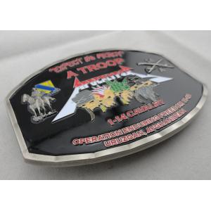 Zinc Alloy / Pewter Troop Belt Custom Made Buckles Antique Nickel Plating with