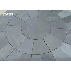 Round Grey Slate Paving Stones , Natural Garden Slate Tiles Waterproof