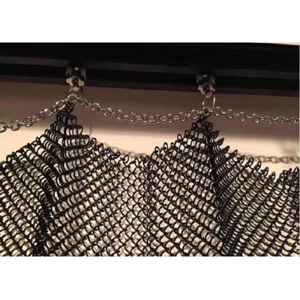 1.5mm Architectural Metal Mesh Acid Resistant Fireplace Mesh Screen Curtain