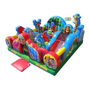 Animal Kingdom Theme Inflatable Toddler Playground / Kids Inflatable Playground