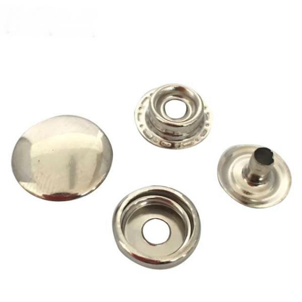 wholesale 12.5mm 15mm Stainless Steel classic 4 parts metal Spring Snap botones