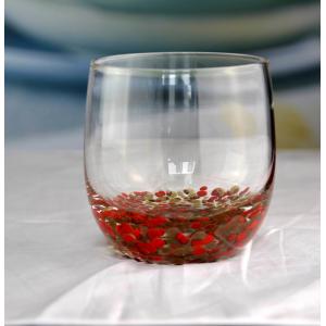 Gold Stone Bottom Glass SGS 300ml Handmade Whiskey Glass