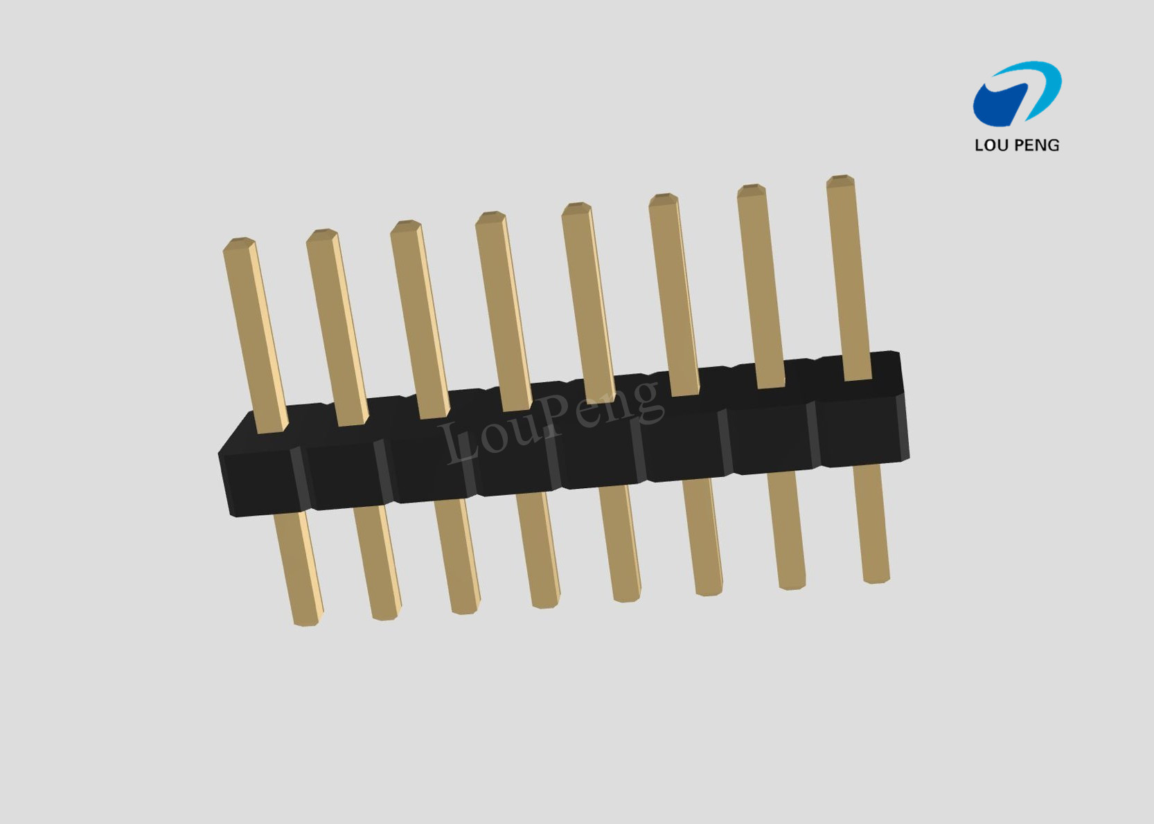 Quality Pin Header 1x08pin 1.27mm pitch vertical for sale