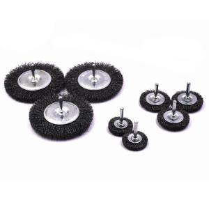 1/4 Inch Hex Shank Coarse Brass Crimped Wire Wheel Brush