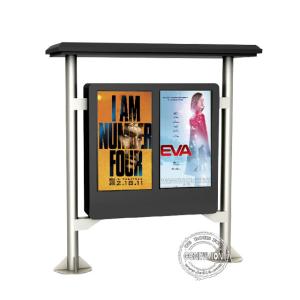 Street Floor Stand Dual Screen Digital Outdoor Signs 2000cd High Brightness
