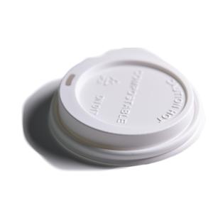 PLA Strawless Lid 90 Mouth Sides Eco-Friendly 100% Composable BPI Certificated