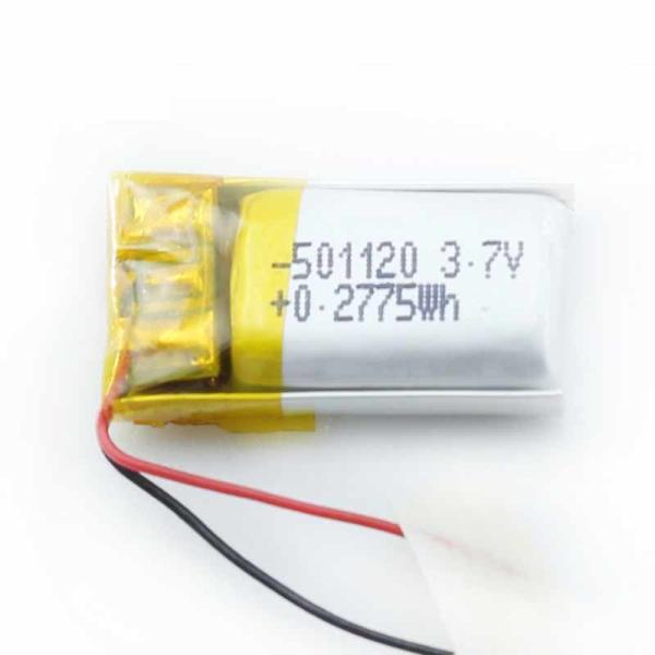Buy PL501120 3.7Volt 75mAh Lithium Ion Polymer Battery at wholesale prices