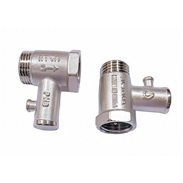 Buy 1/2 Brass Check Valve Nickel Plated Water Heater Safety at wholesale prices
