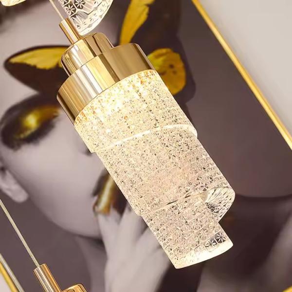 Custom LED Villa Hotel Staircase High Decor Lamp Modern Acrylic Chandelier Pendant Light 30000 Hours Lifespan