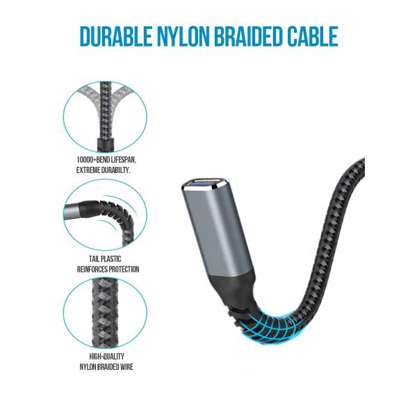 5Gbps Data Transfer USB Data Extension Cable Type A Male to Female