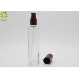 Clear Cosmetic Packaging Round Empty Lotion Containers With Lotion Pump