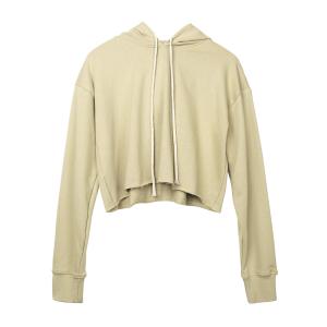 Custom Solid Long Sleeve Crop Top Spring Autumn Outerwear Anti Shrink