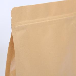 Printed Brown Zipper 900g Kraft Paper Pouches