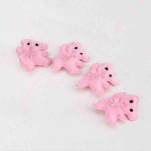 China Pink Plush Toppers Craft Cute Little Bear Eco - Friendly 3*3mm With Sticker on sale