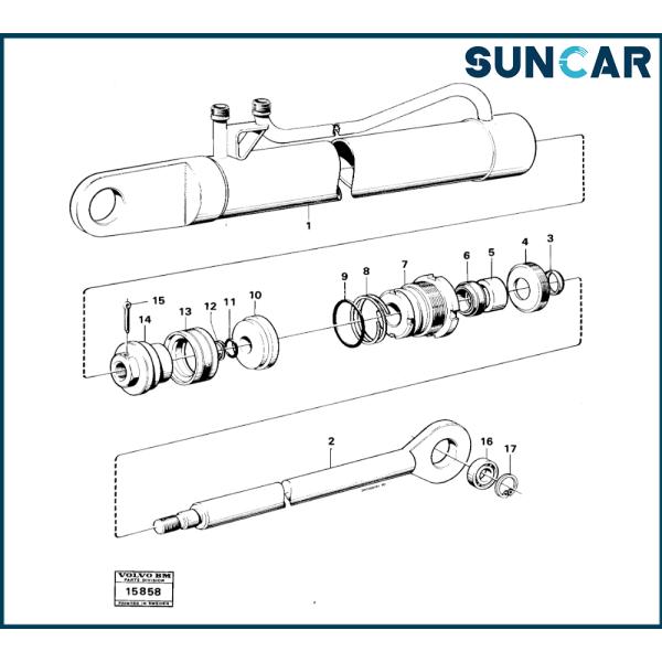 SUNCARVO.L.VO VOE 6630566 VOE6630566 Steering Cylinder Seal Kit For 4500 Repair Kit