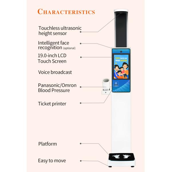Buy Blood Pressure BMI Monitoring Machine Intelligent Measurement Scale 240V at wholesale prices