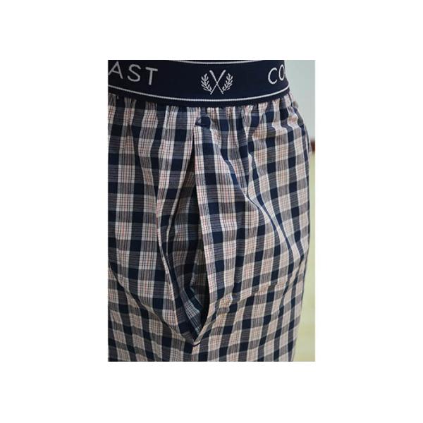 Comfortable Mens Luxury Sleepwear Jersey Shirt Short Sleeve And Woven Yarn Dyed Check Long Pants Australian Design