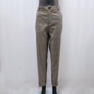 Breathable Casual Women Yarn Dyed Checkered Suit Pants