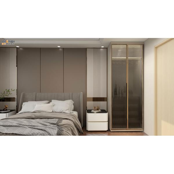 Modern Stylish Wooden Wall Walk in Wardrobe Storage Closet System for Bedroom Design