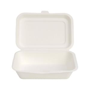 Customized hamburger box eco-friendly and biodegradable sugarcane bagasse clam
