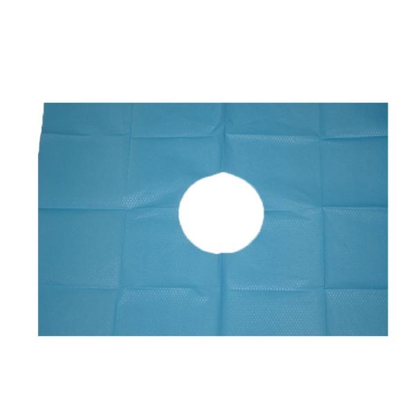 EO Dispoable Surgical Drapes 55g Impregnated Cloth And PE Film With Square Hole