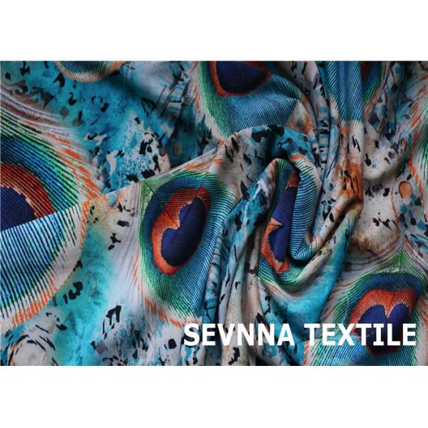 Buy Knitted Half Dull Recycled Swimwear Fabric Polyester Lycra Transfer Print at wholesale prices