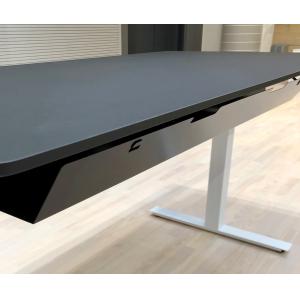 Wire Management Made Easy with Under Desk Flip Down Cable Tray and Single-side