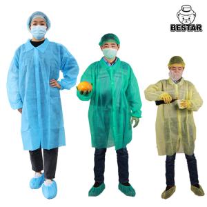 Polypropylene Lab Disposable Visitor Coats For Food Industry