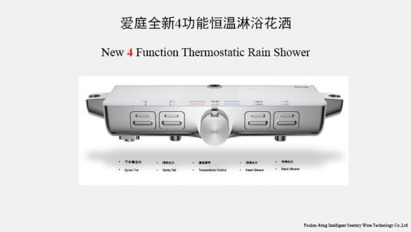 AT-H001 thermostat controlled shower valves metal body stainless steel colour top shower 380x160mm big platform