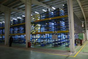 Quality Multi-tier Steel Flooring Industrial Mezzanine Floors Blue / Yellow With 7.5m Height for sale