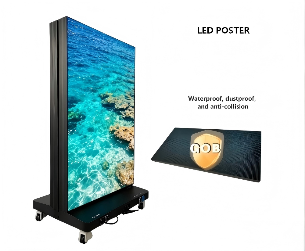Foldable LED Poster Display/Ultra-slim poster screen