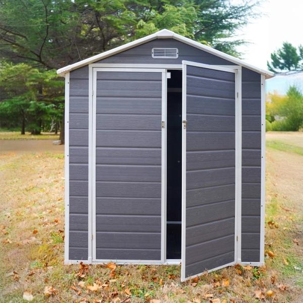 Buy 6x4ft Weatherproof Plastic Garden Shed with Double Doors at wholesale prices