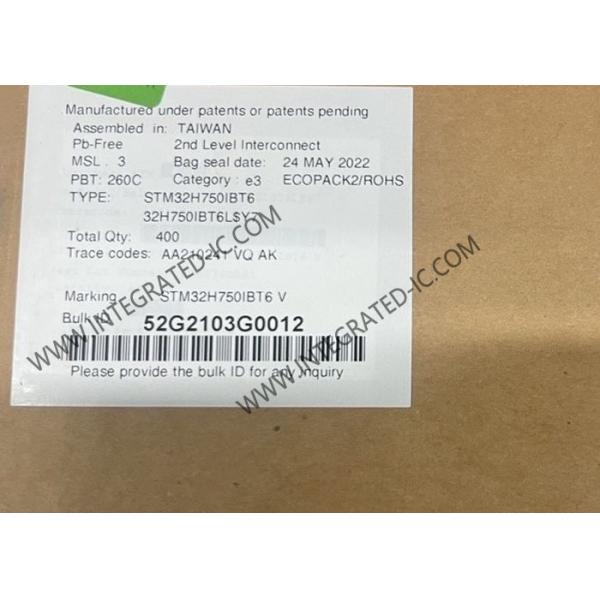 Buy Integrated Circuit Chip STM32H750IBT6 480MHz 128KB MCU Microcontroller IC at wholesale prices