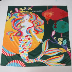 OEM soft smooth digital printing recycled satin silk like 50D polyester fabric