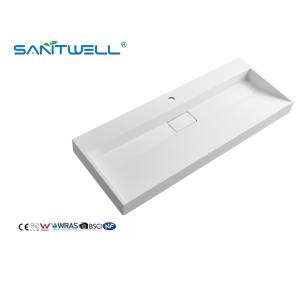 Hot Sale Large Size SW6001-1195 Artificial Stone Sinks Single Hole Rectangle