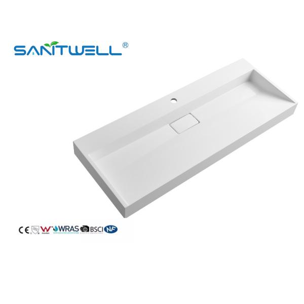 Hot Sale Large Size SW6001-1195 Artificial Stone Sinks Single Hole Rectangle