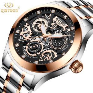 Water Resistant Mechanical Skeleton Watch Shockproof Long Service Life