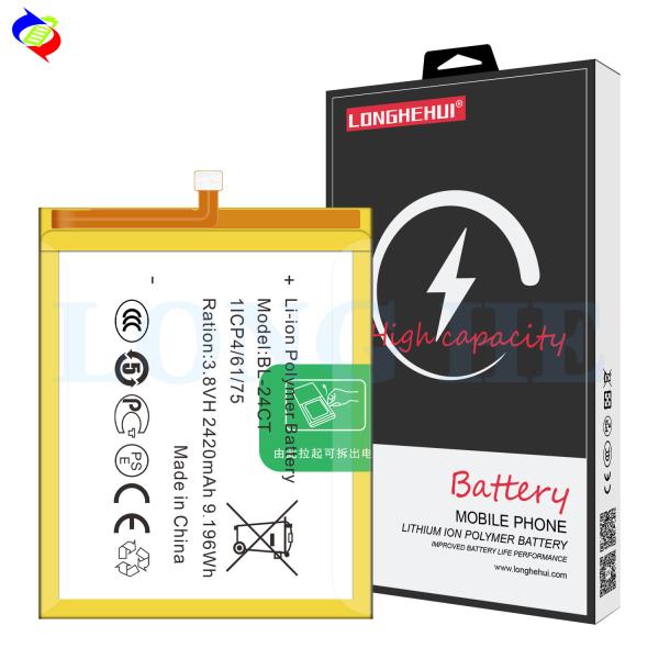 BL-24CT Lithium cell phone rechargeable battery for Tecno Phantom Z mini Z1 mini 3.8V 2420mAh replacement battery