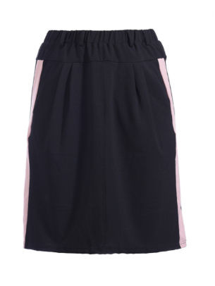 Buy Dailywear Short Summer Skirts Women A-Line Knitted Dress With White Side Stripe at wholesale prices