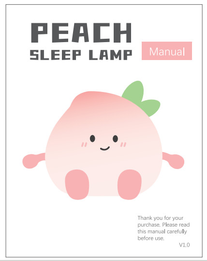 Holiday Gift Timed Sleep Relaxing Atmosphere Peach Silicone Night Lightpat Light