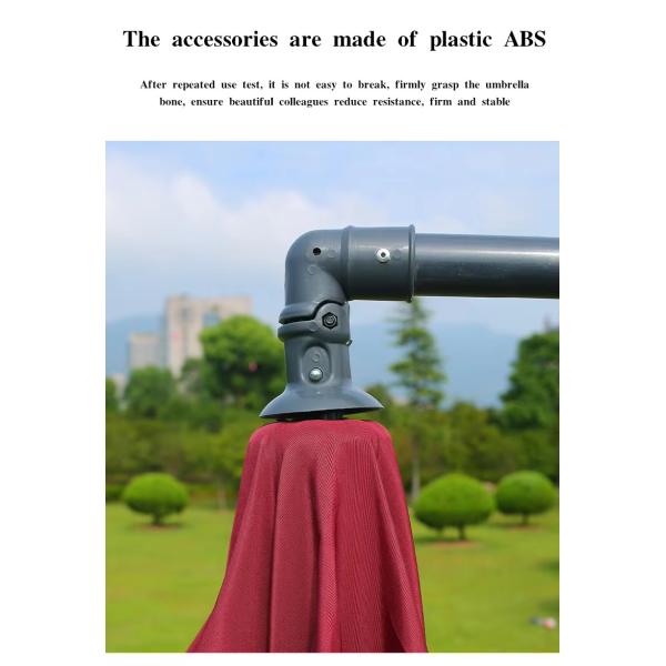 Aluminum Frame Material Round Outdoor Parasols for Courtyard Terrace in Garden Setting