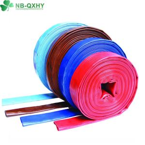 Quality Blue Agriculture Irrigation PVC Layflat Hose with Optional Size and Custom Color for sale