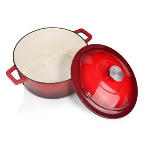 Enamel round cast iron casserole 25cm
