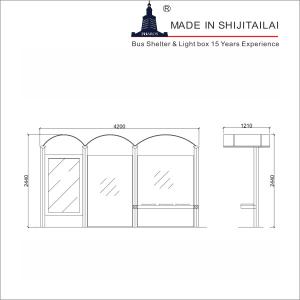 L4200mm Prefabricated Bus Shelters