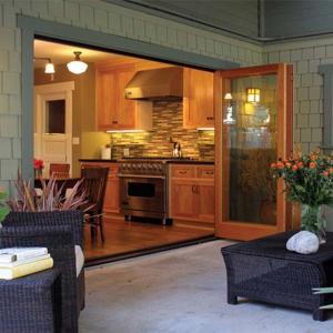 New design aluminum frame tempered glass folding door for villa/house/building
