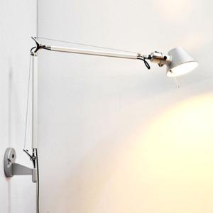 Black White Color Long swing arm Adjustable Aluminum sconces lamp telescopic